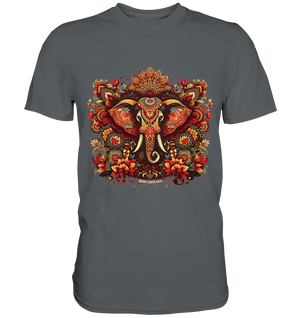 Ornamentaler Elefant: Kunstvolle Farbenpracht - Premium Shirt Bright Lights Arts
