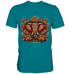 Ornamentaler Elefant: Kunstvolle Farbenpracht - Premium Shirt Bright Lights Arts