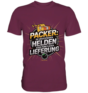 PACKER: Unsichtbare Helden der Logistik – Ein Design für Berufsstolz - Premium Shirt - Bright Lights Arts