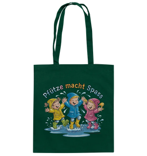 Pfützen-Spaß: Kinder im Regen - Baumwolltasche Bright Lights Arts