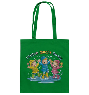 Pfützen-Spaß: Kinder im Regen - Baumwolltasche Bright Lights Arts