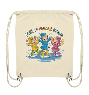 Pfützen-Spaß: Kinder im Regen - Organic Gym-Bag Bright Lights Arts