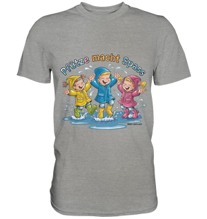 Pfützen-Spaß: Kinder im Regen - Premium Shirt Bright Lights Arts