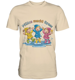 Pfützen-Spaß: Kinder im Regen - Premium Shirt Bright Lights Arts