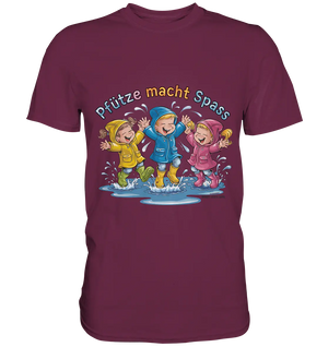 Pfützen-Spaß: Kinder im Regen - Premium Shirt Bright Lights Arts
