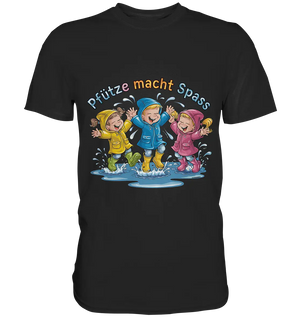 Pfützen-Spaß: Kinder im Regen - Premium Shirt Bright Lights Arts