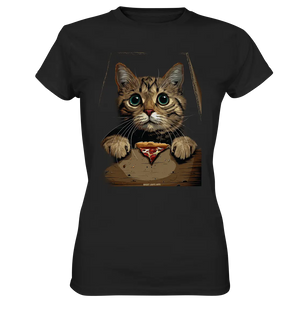 Pizza Cat - Niedlich & Humorvoll - Ladies Premium Shirt Bright Lights Arts