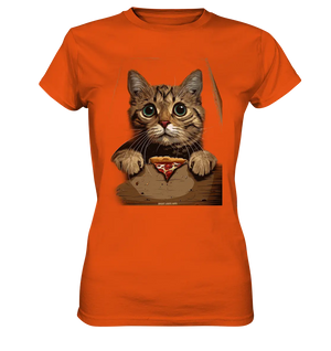 Pizza Cat - Niedlich & Humorvoll - Ladies Premium Shirt Bright Lights Arts