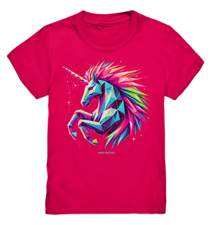 Prunkendes geometrisches Einhorn - Kids Premium Shirt Bright Lights Arts