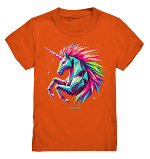Prunkendes geometrisches Einhorn - Kids Premium Shirt Bright Lights Arts