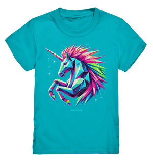 Prunkendes geometrisches Einhorn - Kids Premium Shirt Bright Lights Arts