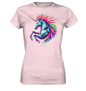 Prunkendes geometrisches Einhorn - Ladies Premium Shirt Bright Lights Arts