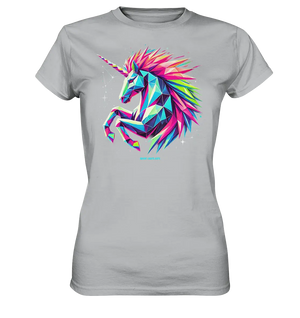 Prunkendes geometrisches Einhorn - Ladies Premium Shirt Bright Lights Arts