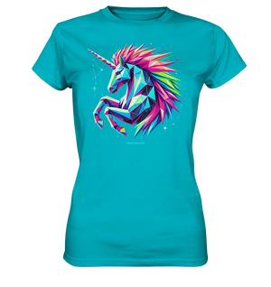 Prunkendes geometrisches Einhorn - Ladies Premium Shirt Bright Lights Arts