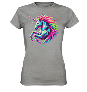 Prunkendes geometrisches Einhorn - Ladies Premium Shirt Bright Lights Arts