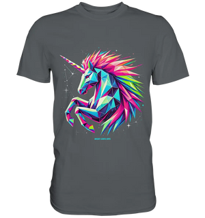 Prunkendes geometrisches Einhorn - Premium Shirt Bright Lights Arts