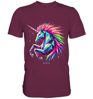 Prunkendes geometrisches Einhorn - Premium Shirt Bright Lights Arts