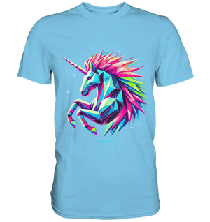 Prunkendes geometrisches Einhorn - Premium Shirt Bright Lights Arts