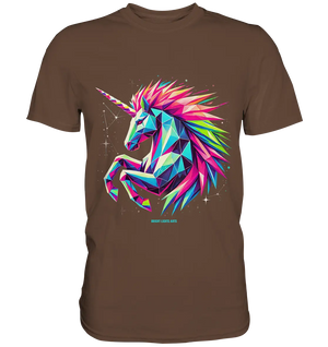 Prunkendes geometrisches Einhorn - Premium Shirt Bright Lights Arts