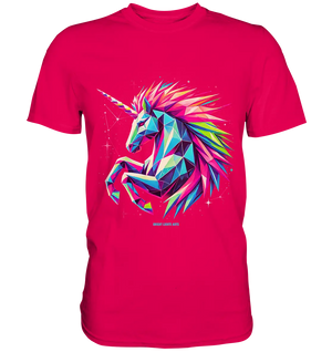 Prunkendes geometrisches Einhorn - Premium Shirt Bright Lights Arts