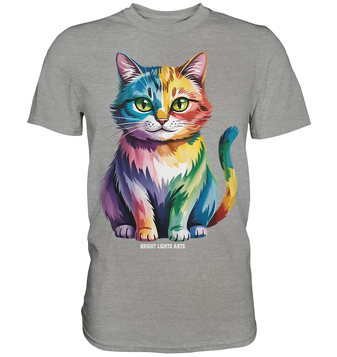 Rainbow Cat – Vielfalt & Harmonie - Premium Shirt Bright Lights Arts