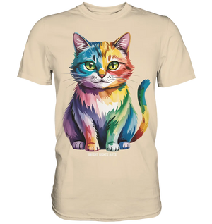 Rainbow Cat – Vielfalt & Harmonie - Premium Shirt Bright Lights Arts