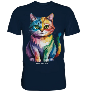 Rainbow Cat – Vielfalt & Harmonie - Premium Shirt Bright Lights Arts