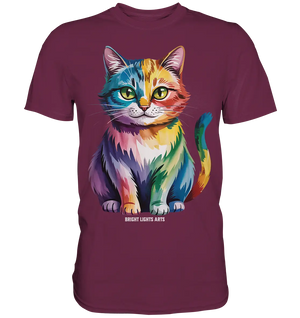 Rainbow Cat – Vielfalt & Harmonie - Premium Shirt Bright Lights Arts