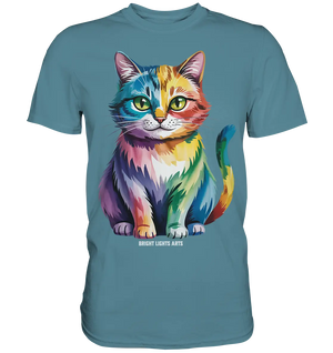 Rainbow Cat – Vielfalt & Harmonie - Premium Shirt Bright Lights Arts