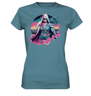Retro-Future Hero - Ladies Premium Shirt Bright Lights Arts