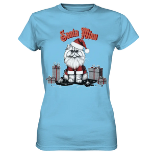 Santa Miau - Weihnachtskatze im Kostüm - Ladies Premium Shirt Bright Lights Arts