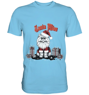 Santa Miau - Weihnachtskatze im Kostüm - Premium Shirt Bright Lights Arts
