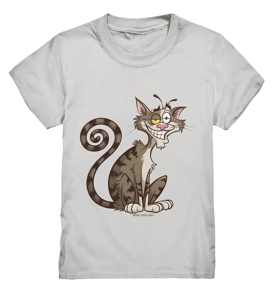 Schelmische Katze mit verschmitztem Grinsen - Kids Premium Shirt Bright Lights Arts