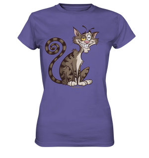 Schelmische Katze mit verschmitztem Grinsen - Ladies Premium Shirt Bright Lights Arts