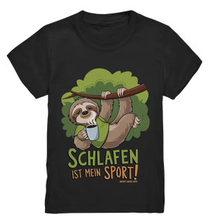 Schlafen ist mein Sport – Lustiges Faultier - Kids Premium Shirt Bright Lights Arts