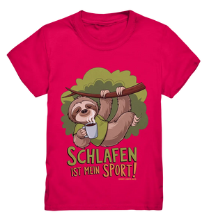 Schlafen ist mein Sport – Lustiges Faultier - Kids Premium Shirt Bright Lights Arts