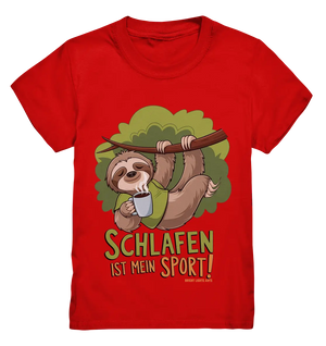 Schlafen ist mein Sport – Lustiges Faultier - Kids Premium Shirt Bright Lights Arts