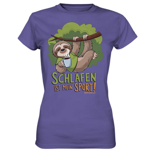 Schlafen ist mein Sport – Lustiges Faultier - Ladies Premium Shirt Bright Lights Arts
