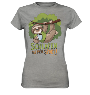 Schlafen ist mein Sport – Lustiges Faultier - Ladies Premium Shirt Bright Lights Arts