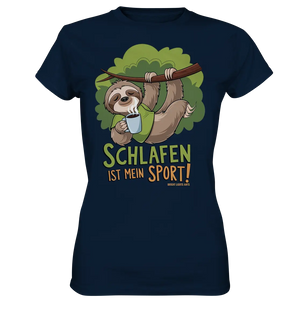 Schlafen ist mein Sport – Lustiges Faultier - Ladies Premium Shirt Bright Lights Arts
