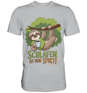 Schlafen ist mein Sport – Lustiges Faultier - Premium Shirt Bright Lights Arts