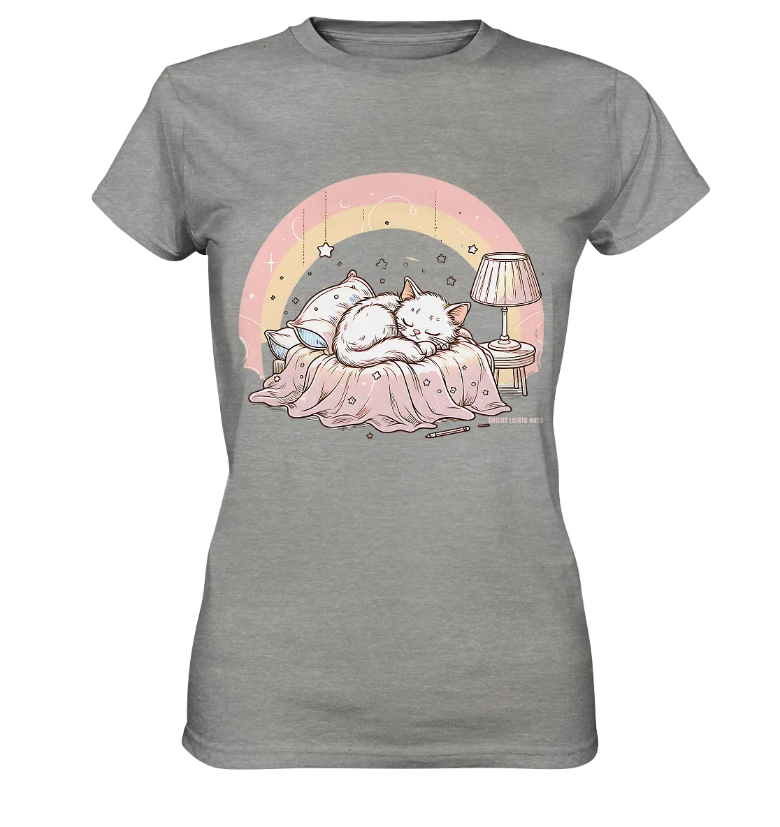 Schlafendes Kätzchen – Traumhafte Ruhe - Ladies Premium Shirt Bright Lights Arts