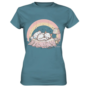 Schlafendes Kätzchen – Traumhafte Ruhe - Ladies Premium Shirt Bright Lights Arts