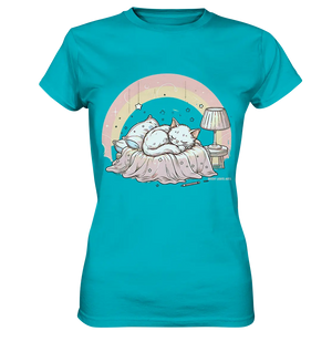 Schlafendes Kätzchen – Traumhafte Ruhe - Ladies Premium Shirt Bright Lights Arts