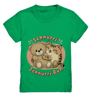 Schnurri Schnurri Buh - Niedliche Katze & Teddybär - Kids Premium Shirt Bright Lights Arts