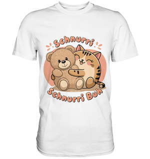 Schnurri Schnurri Buh - Niedliche Katze & Teddybär - Premium Shirt Bright Lights Arts