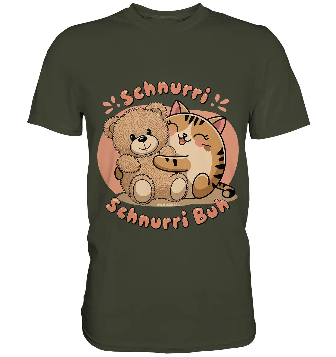 Schnurri Schnurri Buh - Niedliche Katze & Teddybär - Premium Shirt Bright Lights Arts