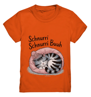 Schnurri Schnurri Buh - Schlafende Katze im rosa Bett - Kids Premium Shirt Bright Lights Arts