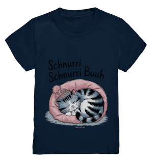 Schnurri Schnurri Buh - Schlafende Katze im rosa Bett - Kids Premium Shirt Bright Lights Arts