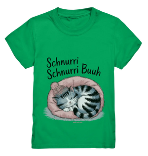 Schnurri Schnurri Buh - Schlafende Katze im rosa Bett - Kids Premium Shirt Bright Lights Arts